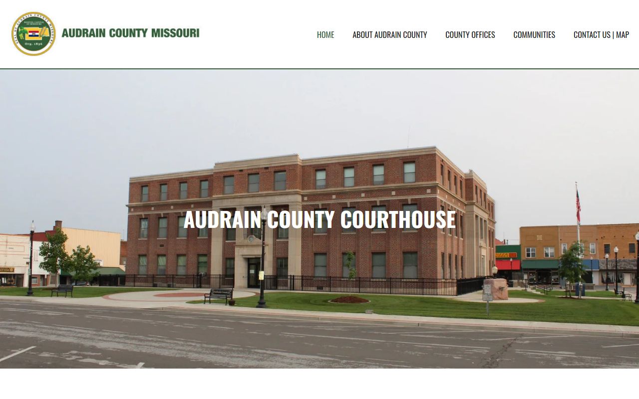 Audrain County website with family court records and clerk office information