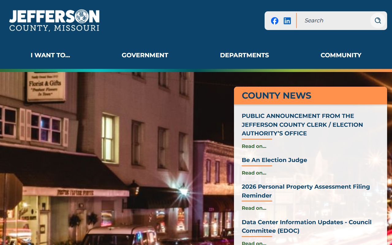 Jefferson County government website for family court records and court services